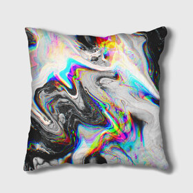 Подушка 3D с принтом DIGITAL ABSTRACT GLITCH в городе Новоалтайск, наволочка – 100% полиэстер, наполнитель – холлофайбер (легкий наполнитель, не вызывает аллергию). | состоит из подушки и наволочки. Наволочка на молнии, легко снимается для стирки | abstraction | geometry | glitch | hexagon | neon | paints | stripes | texture | triangle | абстракция | брызги | геометрия | глитч | краски | неон | неоновый | соты | текстура
