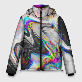 Мужская зимняя куртка 3D с принтом DIGITAL ABSTRACT GLITCH в городе Новоалтайск, верх — 100% полиэстер; подкладка — 100% полиэстер; утеплитель — 100% полиэстер | длина ниже бедра, свободный силуэт Оверсайз. Есть воротник-стойка, отстегивающийся капюшон и ветрозащитная планка. 

Боковые карманы с листочкой на кнопках и внутренний карман на молнии. | Тематика изображения на принте: abstraction | geometry | glitch | hexagon | neon | paints | stripes | texture | triangle | абстракция | брызги | геометрия | глитч | краски | неон | неоновый | соты | текстура