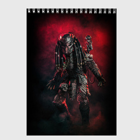 Скетчбук с принтом PREDATOR в городе Новоалтайск, 100% бумага
 | 48 листов, плотность листов — 100 г/м2, плотность картонной обложки — 250 г/м2. Листы скреплены сверху удобной пружинной спиралью | aliens | avp | black | cinema | predator | кино | фильм хищник | фильмы | хищник | чёрный | чужой