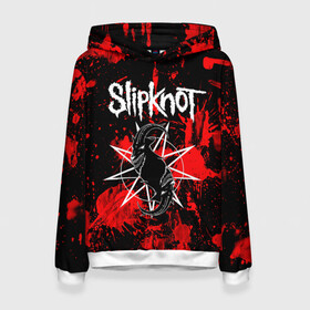 Женская толстовка 3D с принтом Slipknot в городе Новоалтайск, 100% полиэстер  | двухслойный капюшон со шнурком для регулировки, мягкие манжеты на рукавах и по низу толстовки, спереди карман-кенгуру с мягким внутренним слоем. | animal | blood | metal | rock | slipknot | абстракция | брызги | геометрия | группа | животные | знак | кровь | логотип | маски | метал | петля | пятна | рога | рок | символ | слипкнот
