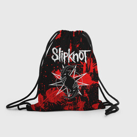Рюкзак-мешок 3D с принтом Slipknot в городе Новоалтайск, 100% полиэстер | плотность ткани — 200 г/м2, размер — 35 х 45 см; лямки — толстые шнурки, застежка на шнуровке, без карманов и подкладки | animal | blood | metal | rock | slipknot | абстракция | брызги | геометрия | группа | животные | знак | кровь | логотип | маски | метал | петля | пятна | рога | рок | символ | слипкнот