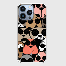 Чехол для iPhone 13 Pro с принтом Серьезные псы в городе Новоалтайск,  |  | dog | doggy | девочка | девушка | дог | друзья | кинолог | кинология | любовь | мем | прикольная | радостная | радость | собака | собачница