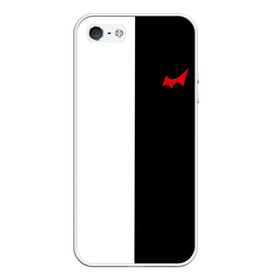 Чехол для iPhone 5/5S матовый с принтом Monokuma в городе Новоалтайск, Силикон | Область печати: задняя сторона чехла, без боковых панелей | anime | bear | danganronpa | monokuma | teddy | аниме | анимэ | медведь | монокума | черно белый медведь