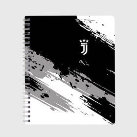 Тетрадь с принтом Juventus F C в городе Новоалтайск, 100% бумага | 48 листов, плотность листов — 60 г/м2, плотность картонной обложки — 250 г/м2. Листы скреплены сбоку удобной пружинной спиралью. Уголки страниц и обложки скругленные. Цвет линий — светло-серый
 | calcio | club | cr7 | cristiano ronaldo | dybala | football | full highlights | goals | italia | juventus | napoli | roma | serie a | белый | италия | клуб | форма | черный | ювентус