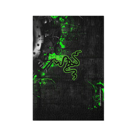 Обложка для паспорта матовая кожа с принтом RAZER. в городе Новоалтайск, натуральная матовая кожа | размер 19,3 х 13,7 см; прозрачные пластиковые крепления | game | pc razer | razer | игры | резер | рейзер | рузер | рэйзер