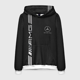 Мужская толстовка 3D с принтом Mercedes Carbon в городе Новоалтайск, 100% полиэстер | двухслойный капюшон со шнурком для регулировки, мягкие манжеты на рукавах и по низу толстовки, спереди карман-кенгуру с мягким внутренним слоем. | amg | carbon | mercedes | авто | автомобиль | иномарка | карбон | логотип | машина | мерседес | текстура