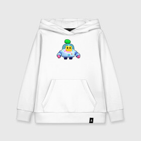 Детская толстовка хлопок с принтом BRAWL STARS (SPROUT) [19] в городе Новоалтайск, 100% хлопок | Круглый горловой вырез, эластичные манжеты, пояс, капюшен | 8 bit | android | brawl | brawl stars | clash | clash royale | game | leon | royale | sprout | stars | андроид | игра | кольт | леон | мобильные игры | спраут