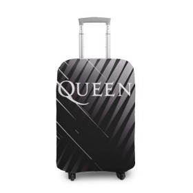 Чехол для чемодана 3D с принтом Queen в городе Новоалтайск, 86% полиэфир, 14% спандекс | двустороннее нанесение принта, прорези для ручек и колес | 3d | queen | британская | группа | исполнитель | лого | логотип | музыканты | надпись | рок | эмблема