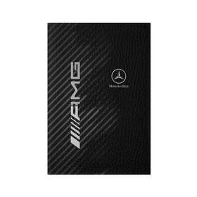 Обложка для паспорта матовая кожа с принтом MERCEDES в городе Новоалтайск, натуральная матовая кожа | размер 19,3 х 13,7 см; прозрачные пластиковые крепления | Тематика изображения на принте: amg | mercedes | авто | автомобиль | иномарка | логотип | машина | мерседес | текстура