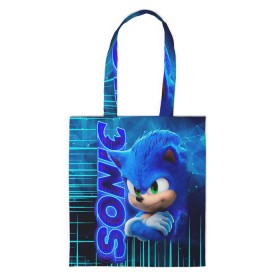 Сумка 3D повседневная с принтом sonik в городе Новоалтайск, 100% полиэстер | Плотность: 200 г/м2; Размер: 34×35 см; Высота лямок: 30 см | game | sega | sonic the hedgehog | sonik | игра | комиксы | мультфильм | соник