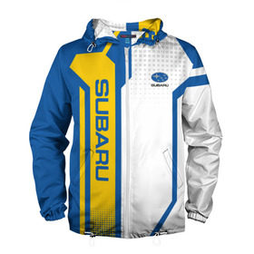 Мужская ветровка 3D с принтом Subaru Driver team в городе Новоалтайск, 100% полиэстер | подол и капюшон оформлены резинкой с фиксаторами, два кармана без застежек по бокам, один потайной карман на груди | driver | driver team | racing | subaru | subaru team | гонки | субарик | субару