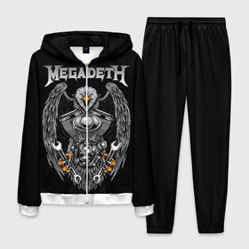 Мужской костюм 3D с принтом Megadeth в городе Новоалтайск, 100% полиэстер | Манжеты и пояс оформлены тканевой резинкой, двухслойный капюшон со шнурком для регулировки, карманы спереди | countdown to extinction | бас | гитара | группа | дэйв мастейн | кико лоурейро | лос анджелес | метал | трэш | хард рок | хеви метал