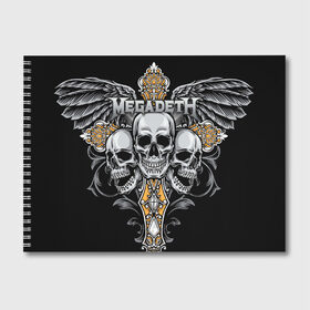 Альбом для рисования с принтом Megadeth в городе Новоалтайск, 100% бумага
 | матовая бумага, плотность 200 мг. | Тематика изображения на принте: countdown to extinction | бас | гитара | группа | дэйв мастейн | кико лоурейро | лос анджелес | метал | трэш | хард рок | хеви метал