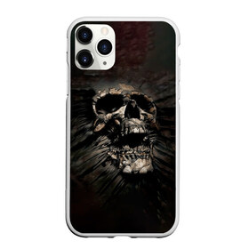 Чехол для iPhone 11 Pro Max матовый с принтом ЧЕРЕП в городе Новоалтайск, Силикон |  | Тематика изображения на принте: 3d | 3д | 3д принт | голова | прикольные принты | принты с черепом | ткань | чёрная ткань | чёрный череп | чкреп