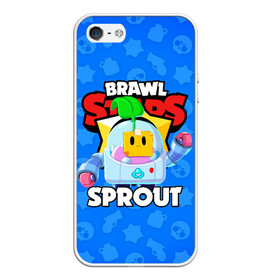 Чехол для iPhone 5/5S матовый с принтом BRAWL STARS SPROUT в городе Новоалтайск, Силикон | Область печати: задняя сторона чехла, без боковых панелей | 8 bit | 8 бит | bibi | brawl stars | crow | el brown | leon | leon shark | max | mr.p | phoenix | sally leon | shark | sprout | stars | virus | werewolf | акула | биби | вирус | ворон | леон | оборотень | пингвин