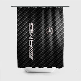 Штора 3D для ванной с принтом MERCEDES CARBON в городе Новоалтайск, 100% полиэстер | плотность материала — 100 г/м2. Стандартный размер — 146 см х 180 см. По верхнему краю — пластиковые люверсы для креплений. В комплекте 10 пластиковых колец | amg | carbon | mercedes | авто | автомобиль | иномарка | карбон | логотип | машина | мерседес | текстура
