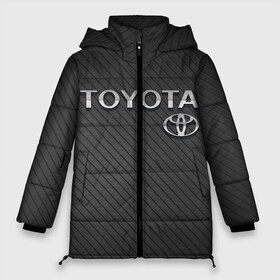 Женская зимняя куртка 3D с принтом Toyota Carbon в городе Новоалтайск, верх — 100% полиэстер; подкладка — 100% полиэстер; утеплитель — 100% полиэстер | длина ниже бедра, силуэт Оверсайз. Есть воротник-стойка, отстегивающийся капюшон и ветрозащитная планка. 

Боковые карманы с листочкой на кнопках и внутренний карман на молнии | carbon | toyota | абстракция | авто | автомобиль | карбон | лого | логотип | машина | таета | тоета | тойота