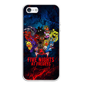 Чехол для iPhone 5/5S матовый с принтом Five Nights At Freddys в городе Новоалтайск, Силикон | Область печати: задняя сторона чехла, без боковых панелей | 5 ночей с фредди | five nights at freddys | fnaf | horror | nightmare | страшилки | ужасы | фнаф | фредди фазбер | хоррор