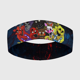 Повязка на голову 3D с принтом Five Nights At Freddys в городе Новоалтайск,  |  | 5 ночей с фредди | five nights at freddys | fnaf | horror | nightmare | страшилки | ужасы | фнаф | фредди фазбер | хоррор