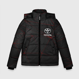 Зимняя куртка для мальчиков 3D с принтом TOYOTA в городе Новоалтайск, ткань верха — 100% полиэстер; подклад — 100% полиэстер, утеплитель — 100% полиэстер | длина ниже бедра, удлиненная спинка, воротник стойка и отстегивающийся капюшон. Есть боковые карманы с листочкой на кнопках, утяжки по низу изделия и внутренний карман на молнии. 

Предусмотрены светоотражающий принт на спинке, радужный светоотражающий элемент на пуллере молнии и на резинке для утяжки | abstract | auto | brand | car | geometry | sport | texture | toyota | абстракция | авто | автомобильные | бренд | геометрия | марка | машина | спорт | текстура | тоёта