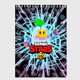 Скетчбук с принтом BRAWL STARS SPROUT в городе Новоалтайск, 100% бумага
 | 48 листов, плотность листов — 100 г/м2, плотность картонной обложки — 250 г/м2. Листы скреплены сверху удобной пружинной спиралью | 8 bit | 8 бит | bibi | brawl stars | crow | el brown | leon | leon shark | max | mr.p | phoenix | sally leon | shark | sprout | stars | virus | werewolf | акула | биби | вирус | ворон | леон | оборотень | пингвин