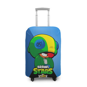 Чехол для чемодана 3D с принтом LEON - BRAWL STARS в городе Новоалтайск, 86% полиэфир, 14% спандекс | двустороннее нанесение принта, прорези для ручек и колес | 8 bit | 8 бит | 8bit | 8бит | brawl | crow | game | games | leon | max | mr.p | sandy | spike | star | stars | брав | бравл | браво | ворон | звезда | звезды | игра | игры | кроу | леон | макс | сенди | спайк | старс | сэнди