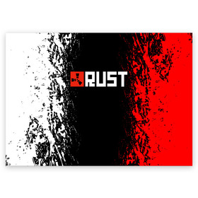 Поздравительная открытка с принтом RUST в городе Новоалтайск, 100% бумага | плотность бумаги 280 г/м2, матовая, на обратной стороне линовка и место для марки
 | dayz | facepunch | rust | state of decay | survival | the forest | this war of mine | выживалка rust | раст