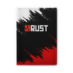 Обложка для автодокументов с принтом RUST в городе Новоалтайск, натуральная кожа |  размер 19,9*13 см; внутри 4 больших “конверта” для документов и один маленький отдел — туда идеально встанут права | Тематика изображения на принте: dayz | facepunch | rust | state of decay | survival | the forest | this war of mine | выживалка rust | раст