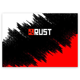 Поздравительная открытка с принтом RUST в городе Новоалтайск, 100% бумага | плотность бумаги 280 г/м2, матовая, на обратной стороне линовка и место для марки
 | dayz | facepunch | rust | state of decay | survival | the forest | this war of mine | выживалка rust | раст