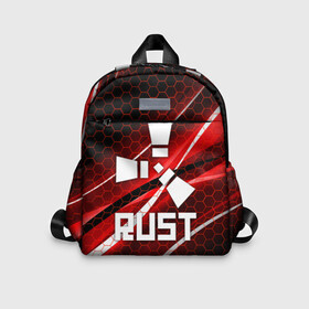 Детский рюкзак 3D с принтом RUST в городе Новоалтайск, 100% полиэстер | лямки с регулируемой длиной, сверху петелька, чтобы рюкзак можно было повесить на вешалку. Основное отделение закрывается на молнию, как и внешний карман. Внутри дополнительный карман. По бокам два дополнительных кармашка | dayz | facepunch | rust | state of decay | survival | the forest | this war of mine | выживалка rust | раст