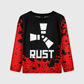 Детский лонгслив 3D с принтом RUST в городе Новоалтайск, 100% полиэстер | длинные рукава, круглый вырез горловины, полуприлегающий силуэт
 | dayz | facepunch | rust | state of decay | survival | the forest | this war of mine | выживалка rust | раст