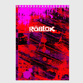 Скетчбук с принтом roblox в городе Новоалтайск, 100% бумага
 | 48 листов, плотность листов — 100 г/м2, плотность картонной обложки — 250 г/м2. Листы скреплены сверху удобной пружинной спиралью | game | gamer | logo | minecraft | roblox | simulator | игра | конструктор | лого | симулятор | строительство | фигура