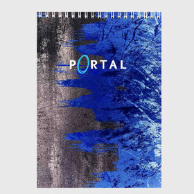 Скетчбук с принтом portal в городе Новоалтайск, 100% бумага
 | 48 листов, плотность листов — 100 г/м2, плотность картонной обложки — 250 г/м2. Листы скреплены сверху удобной пружинной спиралью | aperture science | black mesa xen | half life | portal | portal 2 | valve | игра | портал