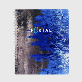 Тетрадь с принтом portal в городе Новоалтайск, 100% бумага | 48 листов, плотность листов — 60 г/м2, плотность картонной обложки — 250 г/м2. Листы скреплены сбоку удобной пружинной спиралью. Уголки страниц и обложки скругленные. Цвет линий — светло-серый
 | aperture science | black mesa xen | half life | portal | portal 2 | valve | игра | портал