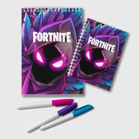 Блокнот с принтом FORTNITE. в городе Новоалтайск, 100% бумага | 48 листов, плотность листов — 60 г/м2, плотность картонной обложки — 250 г/м2. Листы скреплены удобной пружинной спиралью. Цвет линий — светло-серый
 | fortnite | fortnite 2 | fortnite x | marshmello | маршмелло | фортнайт | фортнайт 2 | фортнайт глава 2