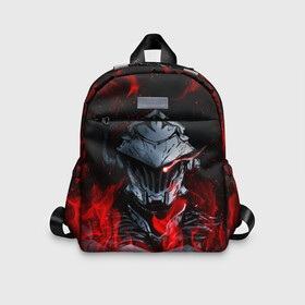 Детский рюкзак 3D с принтом Goblin Slayer flame в городе Новоалтайск, 100% полиэстер | лямки с регулируемой длиной, сверху петелька, чтобы рюкзак можно было повесить на вешалку. Основное отделение закрывается на молнию, как и внешний карман. Внутри дополнительный карман. По бокам два дополнительных кармашка | Тематика изображения на принте: goblin slayer | goblins | slayer | гоблины | гобурин сурейя | дворф шаман | сэйю | ящер жрец