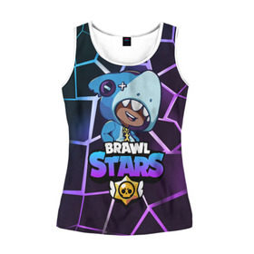 Женская майка 3D с принтом Brawl Stars LEON SHARK в городе Новоалтайск, 100% полиэстер | круглая горловина, прямой силуэт, длина до линии бедра | 8 bit | 8 бит | brawl | brawl stars | crow | leon | stars | бравл | бравл старс | браво старс | игра | компьютерная | кров | леон | онлайн | старс