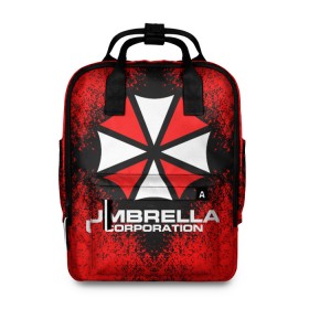 Женский рюкзак 3D с принтом Umbrella Corporation в городе Новоалтайск, 100% полиэстер | лямки с регулируемой длиной, сверху ручки, чтобы рюкзак нести как сумку. Основное отделение закрывается на молнию, как и внешний карман. Внутри два дополнительных кармана, один из которых закрывается на молнию. По бокам два дополнительных кармашка, куда поместится маленькая бутылочка
 | game | resident evil 3 | umbrella corporation | амбрелла | амбрелла корпорейшн | военная и фармацевтическая корпорация | игра | игры | умбрелла