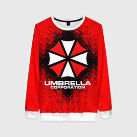 Женский свитшот 3D с принтом Umbrella Corporation в городе Новоалтайск, 100% полиэстер с мягким внутренним слоем | круглый вырез горловины, мягкая резинка на манжетах и поясе, свободная посадка по фигуре | game | resident evil 3 | umbrella corporation | амбрелла | амбрелла корпорейшн | военная и фармацевтическая корпорация | игра | игры | умбрелла