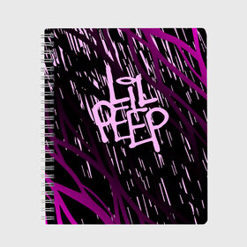 Тетрадь с принтом Lil Peep в городе Новоалтайск, 100% бумага | 48 листов, плотность листов — 60 г/м2, плотность картонной обложки — 250 г/м2. Листы скреплены сбоку удобной пружинной спиралью. Уголки страниц и обложки скругленные. Цвет линий — светло-серый
 | 3d | lil peep | lil prince | pink | зарубежная музыка | лил пип | маленький принц