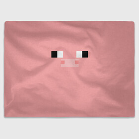 Плед 3D с принтом Minecraft Pig в городе Новоалтайск, 100% полиэстер | закругленные углы, все края обработаны. Ткань не мнется и не растягивается | minecarft | pig | roblocks | майнкрафт | роблокс | свинка | снинья
