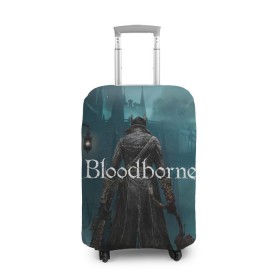 Чехол для чемодана 3D с принтом Bloodborne. в городе Новоалтайск, 86% полиэфир, 14% спандекс | двустороннее нанесение принта, прорези для ручек и колес | bloodborne | bloodborne 2 | esport | game | playstation | бладборн | игра | киберспорт | киберспортсмен | порождение крови