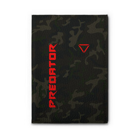 Обложка для автодокументов с принтом Predator Military в городе Новоалтайск, натуральная кожа |  размер 19,9*13 см; внутри 4 больших “конверта” для документов и один маленький отдел — туда идеально встанут права | hunting grounds | predator | зубы | предатор | придатар | придатор | хищник