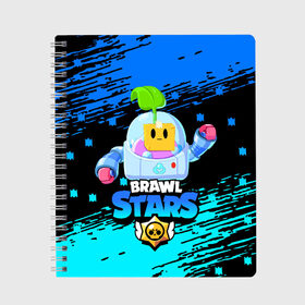 Тетрадь с принтом Brawl Stars SPROUT в городе Новоалтайск, 100% бумага | 48 листов, плотность листов — 60 г/м2, плотность картонной обложки — 250 г/м2. Листы скреплены сбоку удобной пружинной спиралью. Уголки страниц и обложки скругленные. Цвет линий — светло-серый
 | bibi | brawl stars | crow | leon | leon shark | max | mecha crow | mr.p | sally leon | shark | sprout | tara | virus 8 bit | биби | бравл старс | вирус 8 бит | ворон | леон | макс | мешха кров | оборотень | спроут | сэли леон | тара
