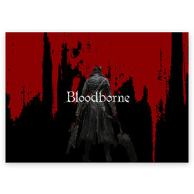 Поздравительная открытка с принтом Bloodborne. в городе Новоалтайск, 100% бумага | плотность бумаги 280 г/м2, матовая, на обратной стороне линовка и место для марки
 | bloodborne | bloodborne 2 | esport | game | playstation | бладборн | игра | киберспорт | киберспортсмен | порождение крови