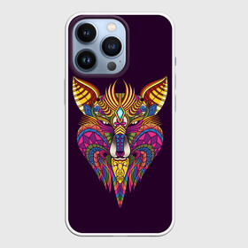 Чехол для iPhone 13 Pro с принтом ВОЛШЕБНАЯ ЛИСА | MAGIC FOX в городе Новоалтайск,  |  | в подарок | волшебство | животное | инди | кружева | лис | лиса | прикольная | собака | узор | узоры | шаман | шаманская