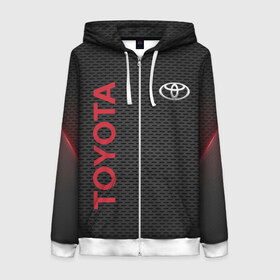 Женская толстовка 3D на молнии с принтом TOYOTA в городе Новоалтайск, 100% полиэстер | длина до линии бедра, манжеты и пояс оформлены мягкой тканевой резинкой, двухслойный капюшон со шнурком для регулировки, спереди молния, по бокам два кармана | 2020 | alphard | auto | camry | corolla | highlander | hilux | land cruiser 200 | prado | rav4 | sport | supra | toyota | tundra | авто | автомобиль | автомобильные | альфард | бренд | камри | марка | машины | спорт | тойота