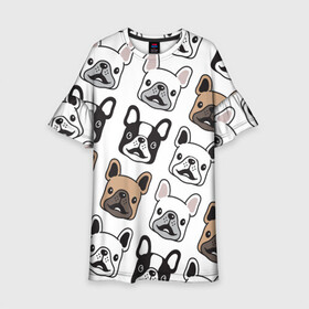 Детское платье 3D с принтом БОСТОН ТЕРЬЕР | BOSTON TERRIER в городе Новоалтайск, 100% полиэстер | прямой силуэт, чуть расширенный к низу. Круглая горловина, на рукавах — воланы | dog | бостон терьер | друг человека | другу | кинолог | лабрадор | мохнатый | пес | пёсель | пёсик | подарок | подруге | собака | собакен | собаки | собачка | собачнику