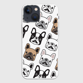 Чехол для iPhone 13 mini с принтом БОСТОН ТЕРЬЕР | BOSTON TERRIER в городе Новоалтайск,  |  | Тематика изображения на принте: dog | бостон терьер | друг человека | другу | кинолог | лабрадор | мохнатый | пес | пёсель | пёсик | подарок | подруге | собака | собакен | собаки | собачка | собачнику