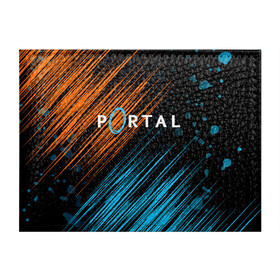 Обложка для студенческого билета с принтом Portal в городе Новоалтайск, натуральная кожа | Размер: 11*8 см; Печать на всей внешней стороне | Тематика изображения на принте: 3d | aperture science | black mesa xen | half life | portal | portal 2 | valve | игра | портал